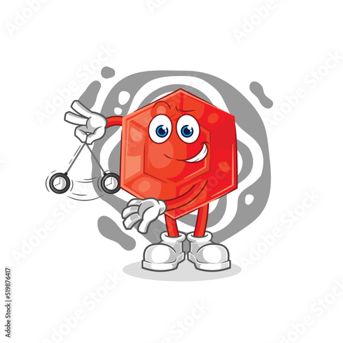 ruby hypnotizing cartoon. cartoon mascot vector