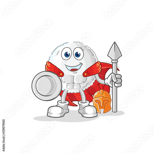 white blood spartan character. cartoon mascot vector