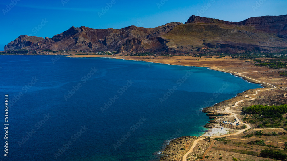 The beautiful coastline of Sicily