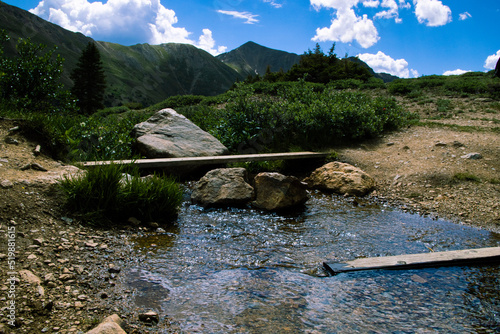 Stream in the Rocky Mountains, Colorado, USA photo