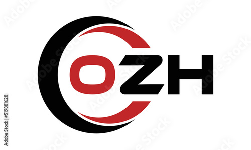 OZH swoosh three letter logo design vector template | monogram logo | abstract logo | wordmark logo | letter mark logo | business logo | brand logo | flat logo | minimalist logo | text | word | symbol