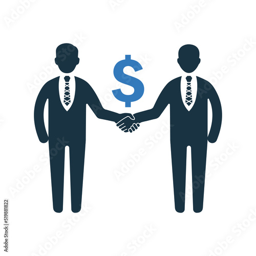 Finance, meet, meeting icon. Editable vector graphics.