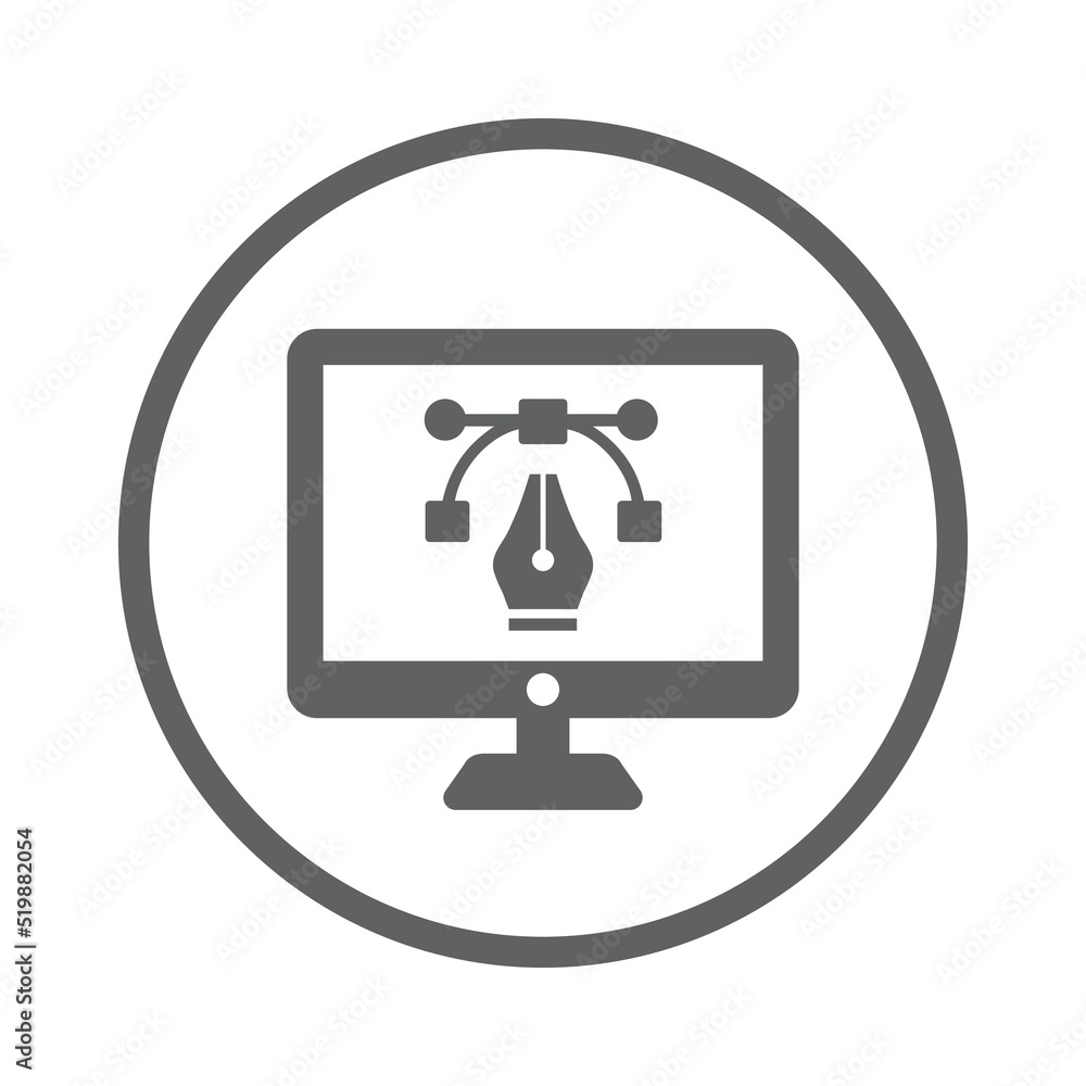 Design icon. Gray vector sketch. Design icon. Gray vector sketch.
