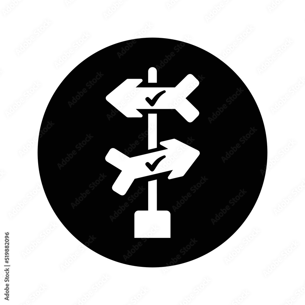 Direction, path, way icon. Black vector sketch. Direction, path, way icon. Black vector sketch.