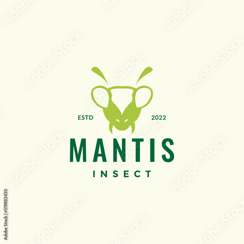 head insect mantis logo design