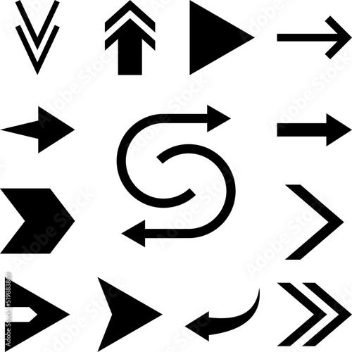 arrow, circle, left, right icon in a collection with other items