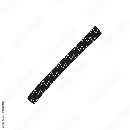 Halloween 2022 - October 31. A traditional holiday, the eve of All Saints Day, All Hallows Eve. Trick or treat. Vector illustration in hand-drawn doodle style. Caramel stick.