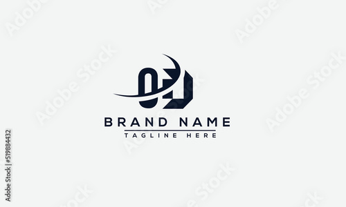 Logo design letter OD . Elegant modern. Vector template.