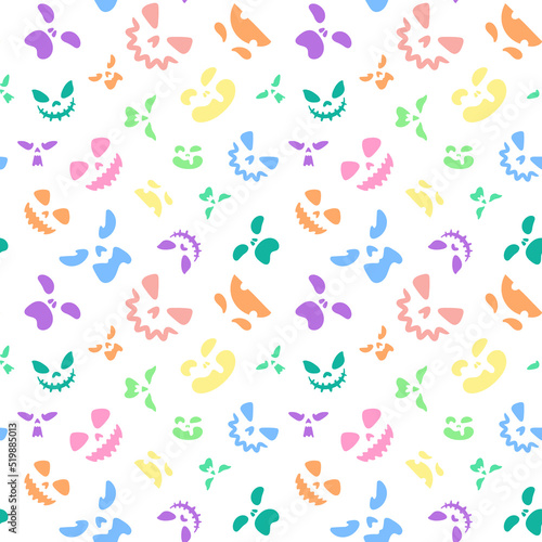 Cute seamless pattern with different emojis.