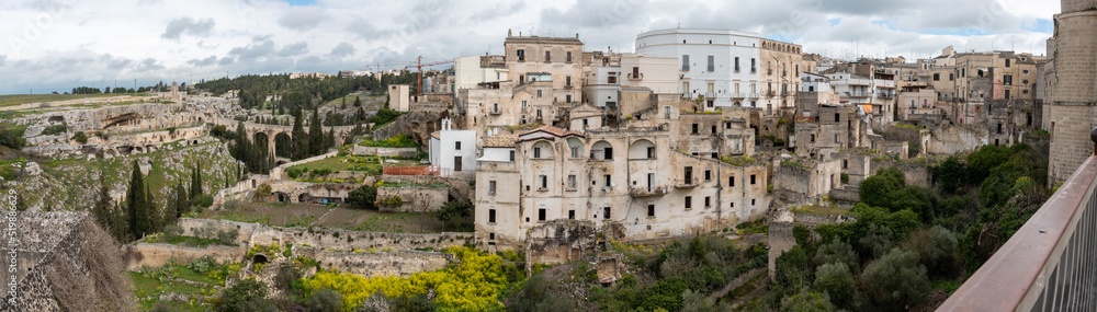 Cityscape of downtown Gravina in Italy