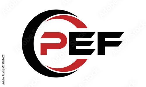 PEF swoosh three letter logo design vector template | monogram logo | abstract logo | wordmark logo | letter mark logo | business logo | brand logo | flat logo | minimalist logo | text | word | symbol photo