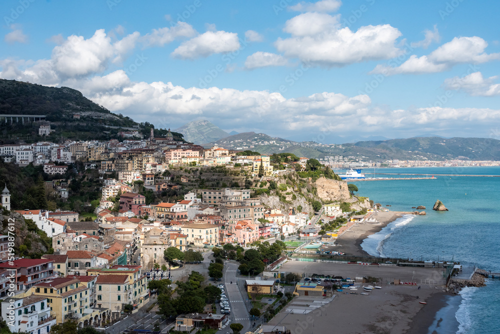 Beautiful view on Vietri Sul Mare at the Amalfi Coast, Italy