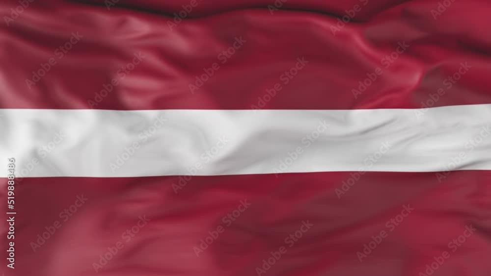Flag of Latvia Flutters in the Wind. Animation 3d Flag of Latvia Flutters in the Wind. Animation 3d