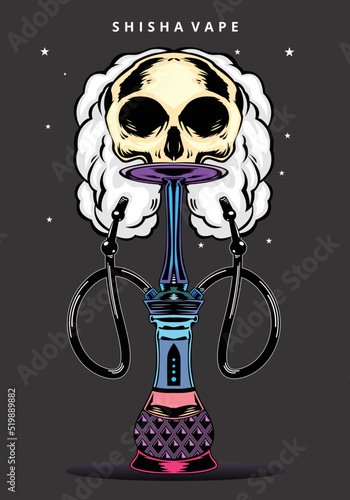 modern shisha cigarette, with a cool shape. simple and attractive