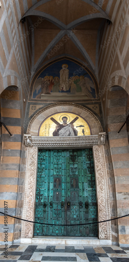 Portal of the mediaeval Saint Andrew cathedral in Amalfi