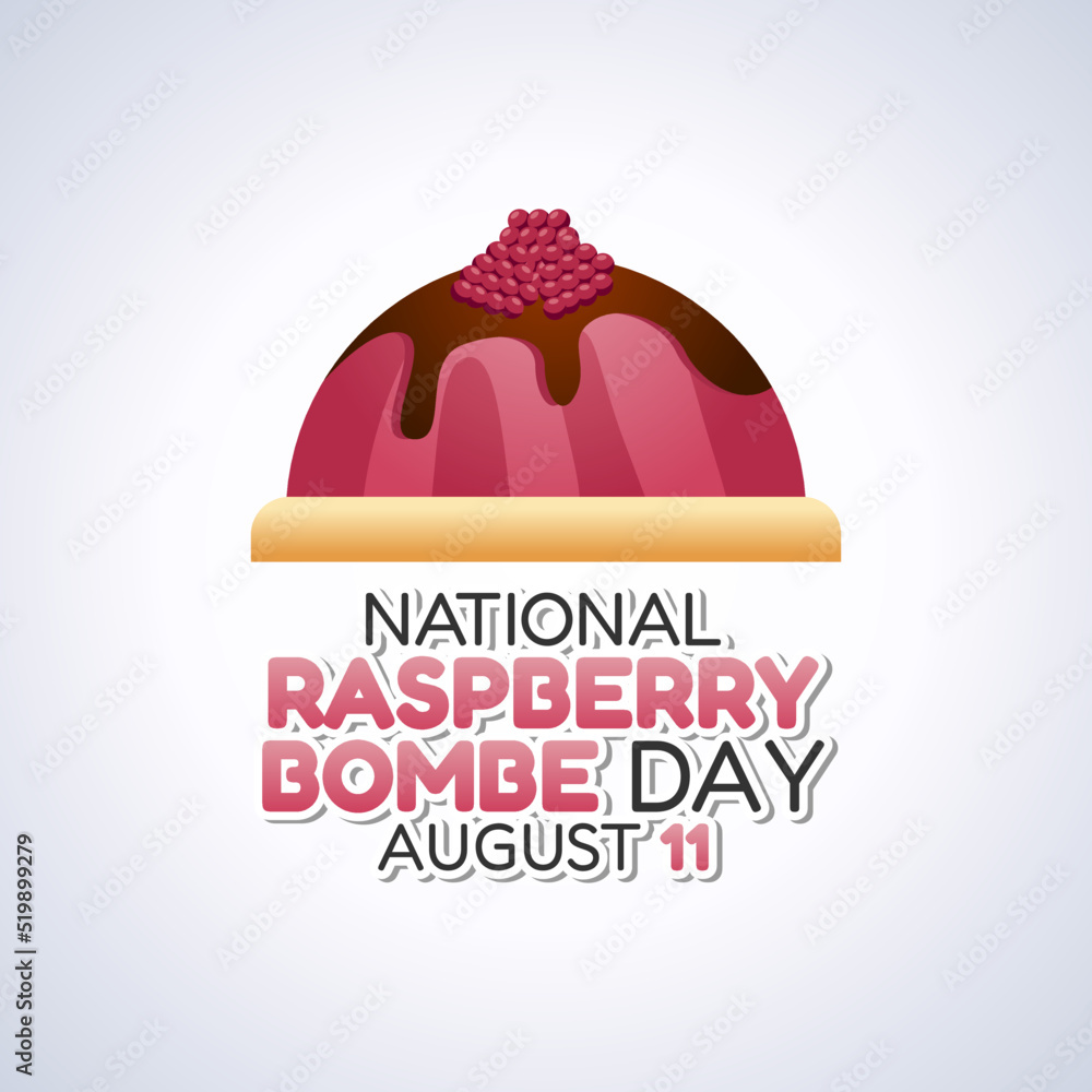 vector graphic of national raspberry bombe day good for national