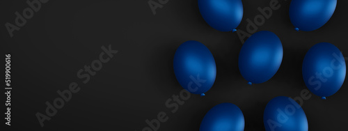 Baner niebieskie balony photo