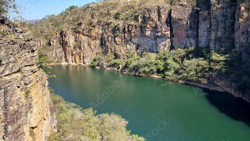 Canyons of Furnas, city's postcard of Capitólio MG Brazil. Beautiful panoramic landscape of eco tourism of Minas Gerais state