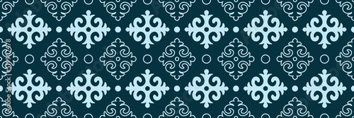 Kazakh nomadic tribes on background ethnic patterns. Traditions of nomads steppes, Asian Mongolian Caucasus