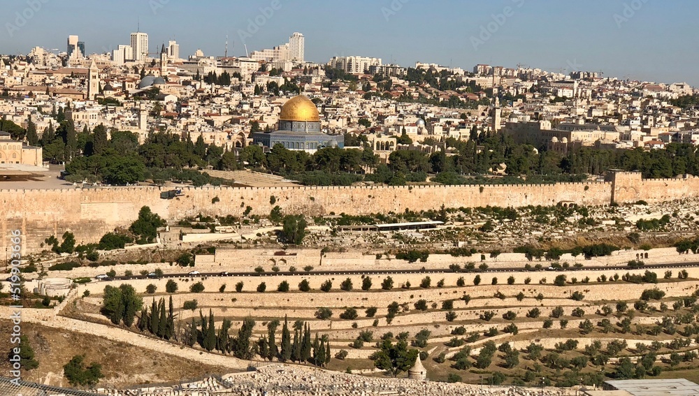Panoramic Overview of the Old City of Jerusalem, from the Mount of Olives