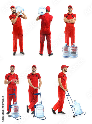 Set of couriers of water de...