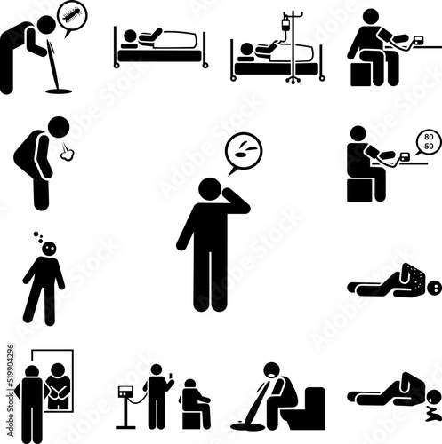 Blood, bleeding, oral, teeth icon in a collection with other items