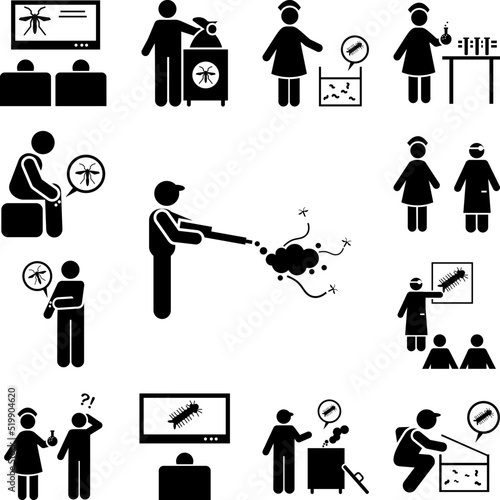 Aedes, fight, fogging, zika, mosquito icon in a collection with other items