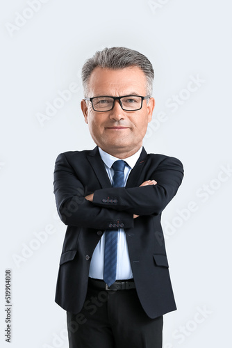 Portrait of funny mature bu...