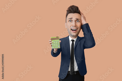 Funny stressed businessman ...