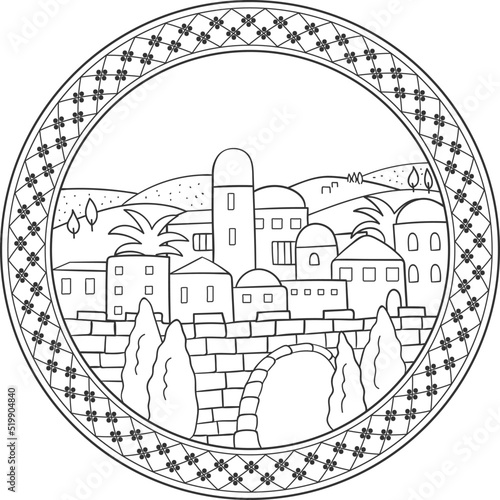  Historical ancient outline city