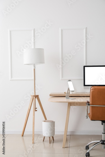 Modern workplace with compu...