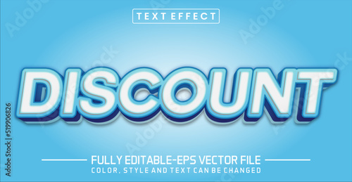 Discount text style effect editable