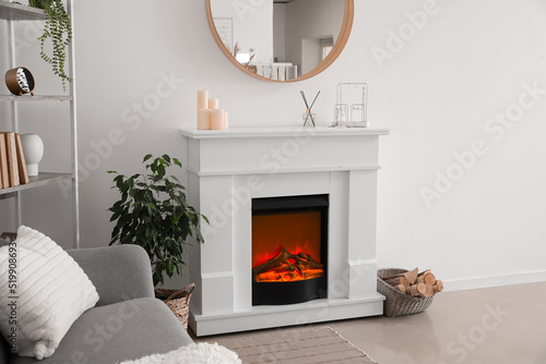 Interior of light living ro...