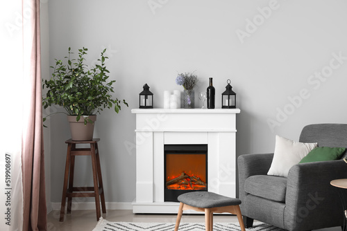 Interior of light living ro...