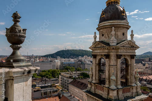 Top view of the city of Budapest, Hungary.