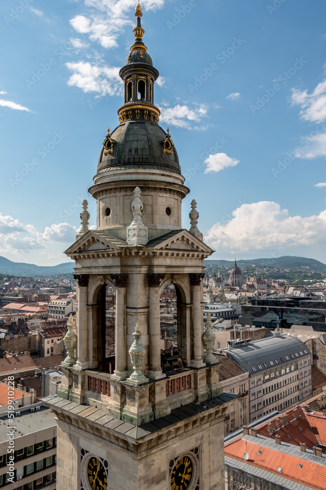 Obraz premium Top view of the city of Budapest, Hungary.