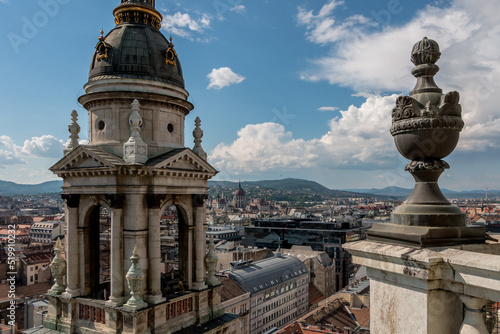 Top view of the city of Budapest, Hungary.