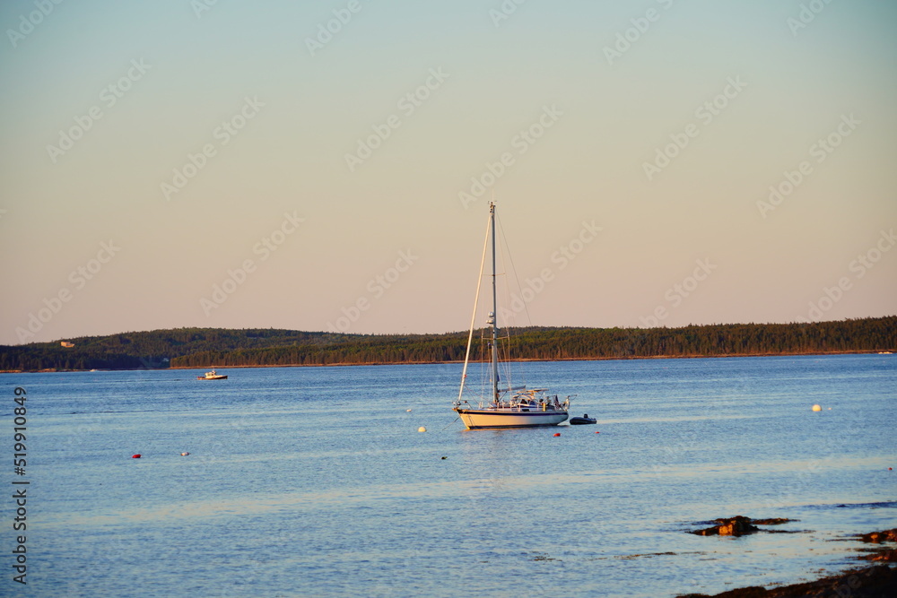 The sun set landscape of Bar Harbor at Acadia National Park, Maine The sun set landscape of Bar Harbor at Acadia National Park, Maine