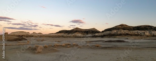 Bisti Badlands rock formation sunset