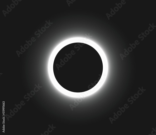 Black hole in the space vector illustration. photo