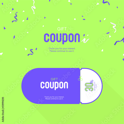 discount coupon vector for special event 