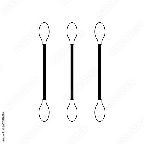 Cotton swab icon design isolated on white background. vector illustration
