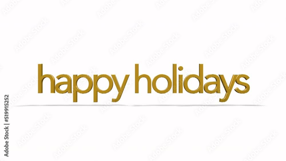 Rolling Happy Holidays red and yellow text on white gradient, motion modern, elegance and promo holidays style background Rolling Happy Holidays red and yellow text on white gradient, motion modern, elegance and promo holidays style background