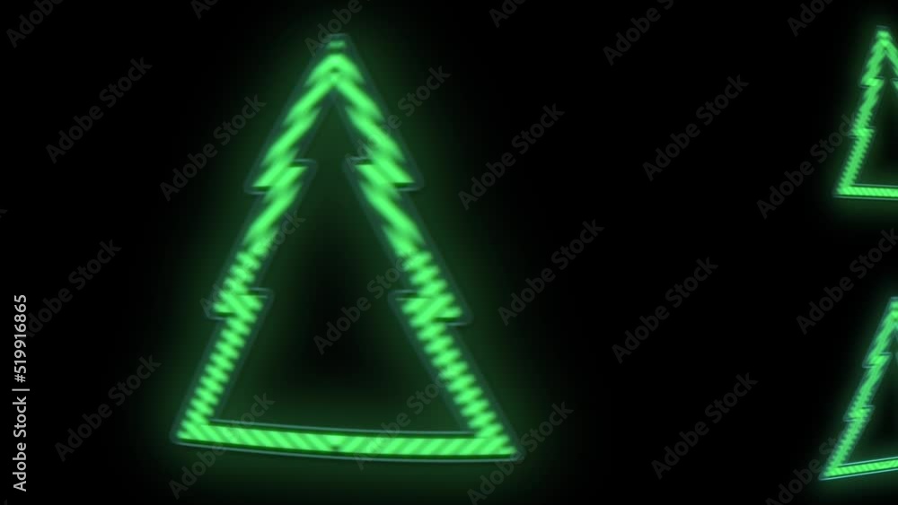 Neon Christmas trees pattern, motion abstract disco, club and party style background Neon Christmas trees pattern, motion abstract disco, club and party style background
