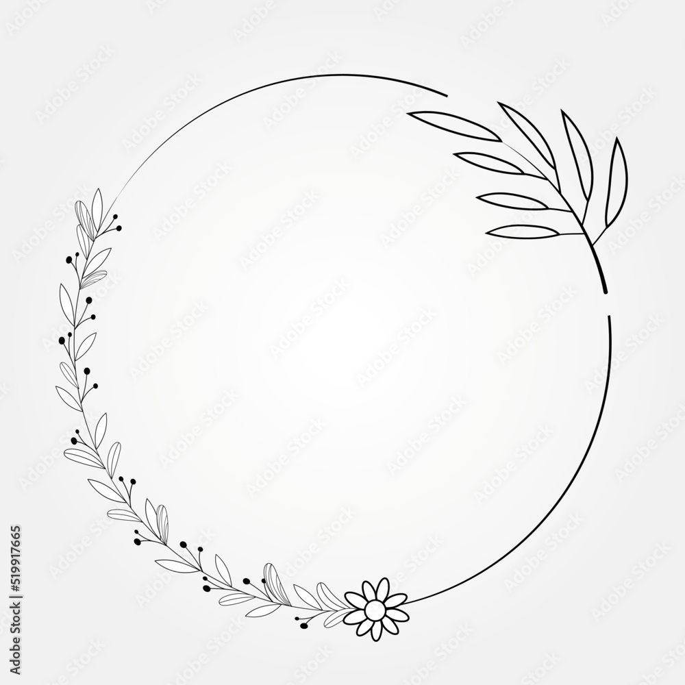botanical frame wreath vector design botanical frame wreath vector design
