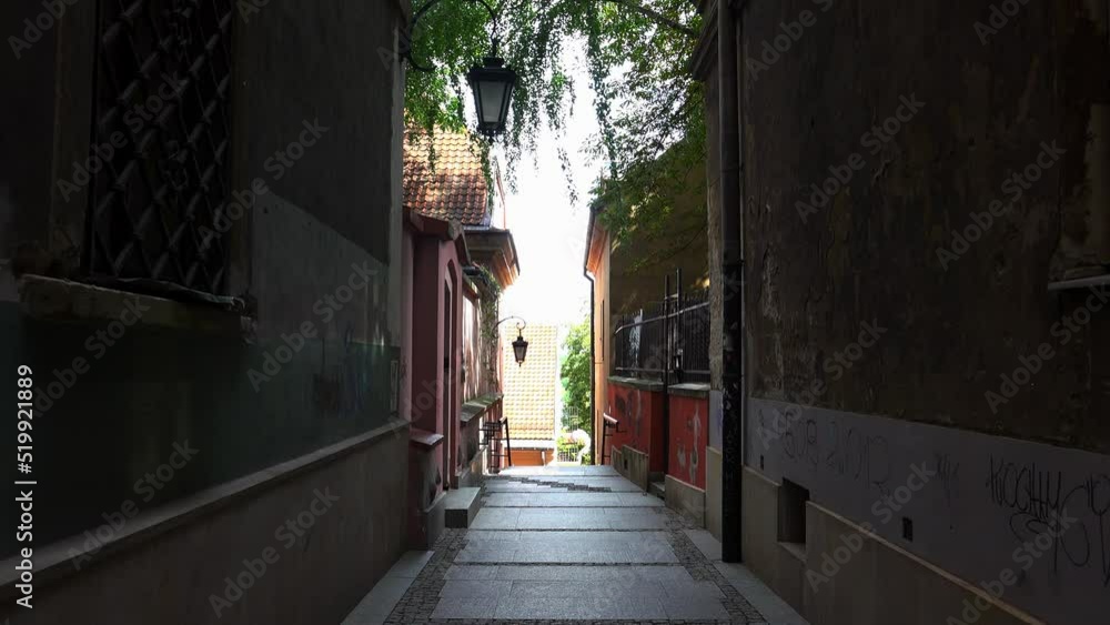 Walking through the ancient streets of Warsaw. Poland. 4K. Walking through the ancient streets of Warsaw. Poland. 4K.