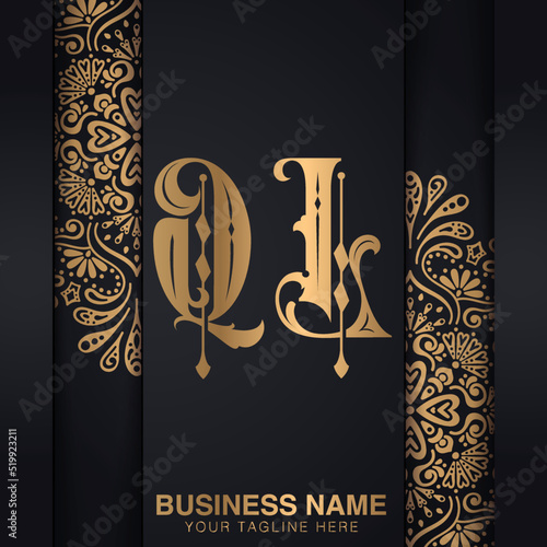 QL initial logo | initial based abstract modern minimal creative logo, vector template image. luxury logotype logo, real estate homie logo. typography logo. initials logo.