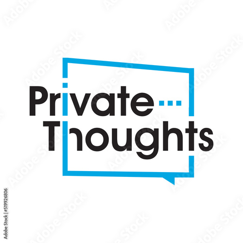 private thoughts logo vector image