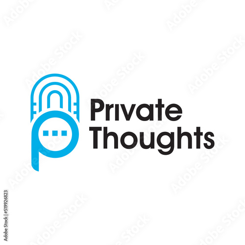 private thoughts logo vector image