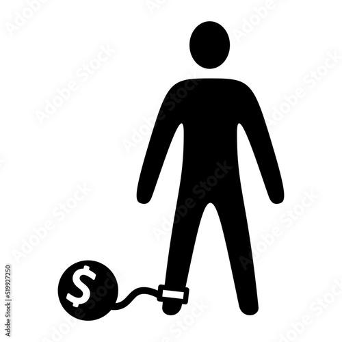 debt slave icon